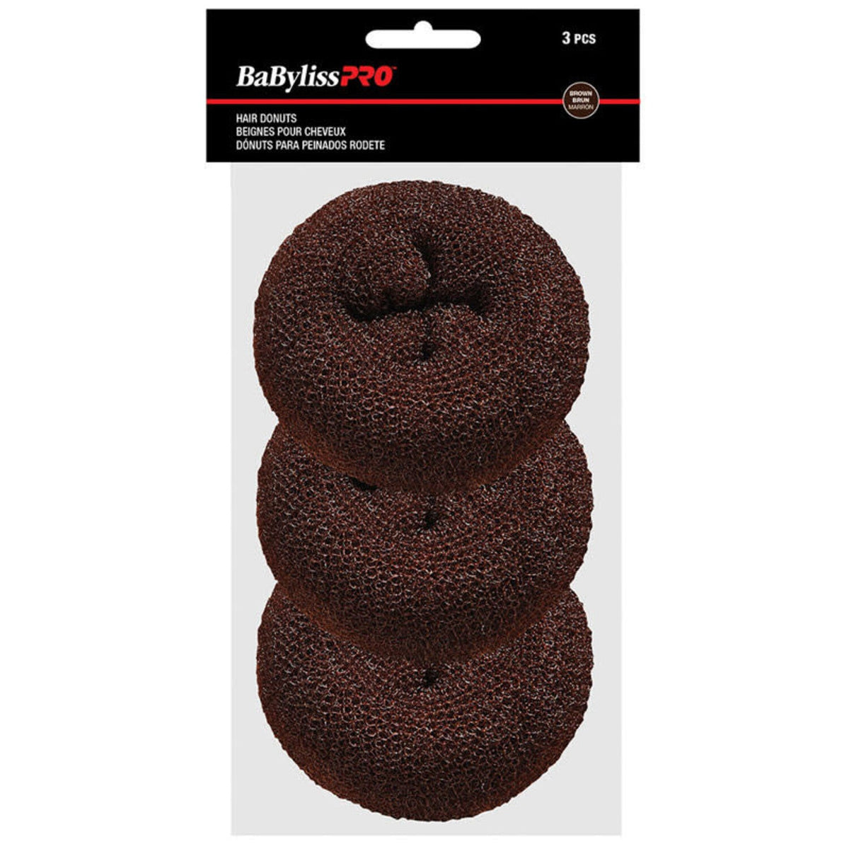 BaBylissPRO Hair Donuts Brown 3 pcs