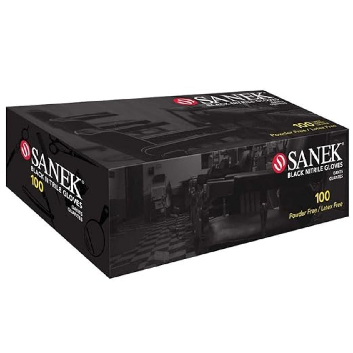 Sanek Nitrile Gloves - Large - Black