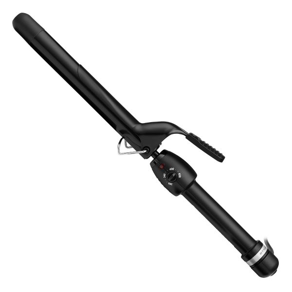 Style craft Stay-Temp Extended Barrel Curling Iron - Professional Ceramic Extended Barrel 1” Inch Hair Curling Iron