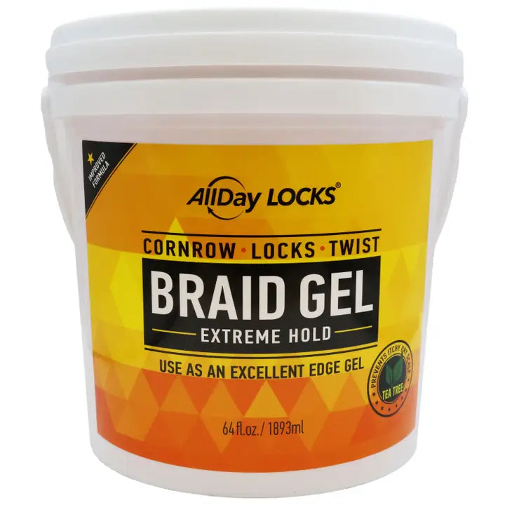 AllDay Locks Braid Gel – Extreme Hold (64 oz)