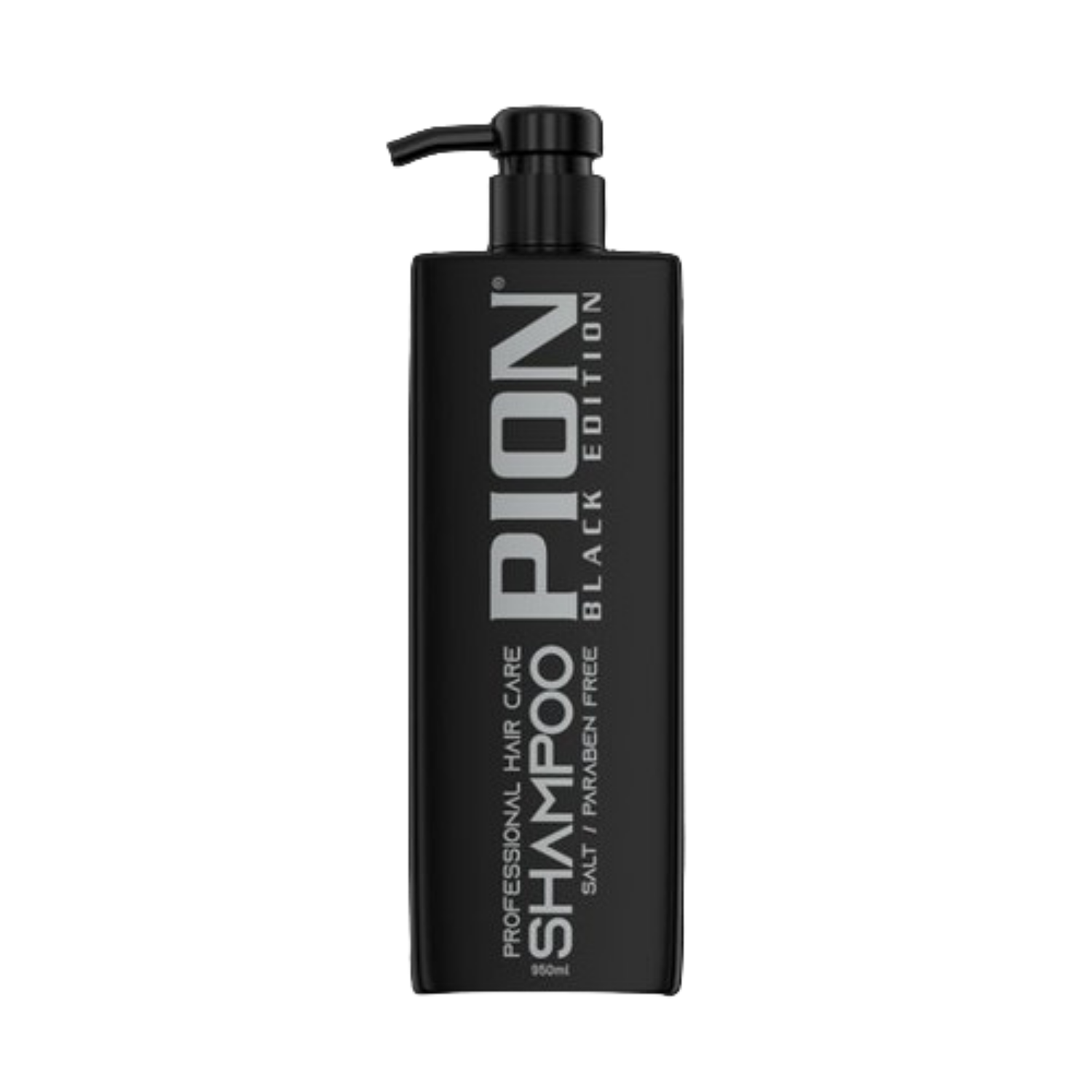  Pion Professional Hair Care Shampoo – Salt & Paraben Free, Keratin Complex, with sleek bottle design on a white background.