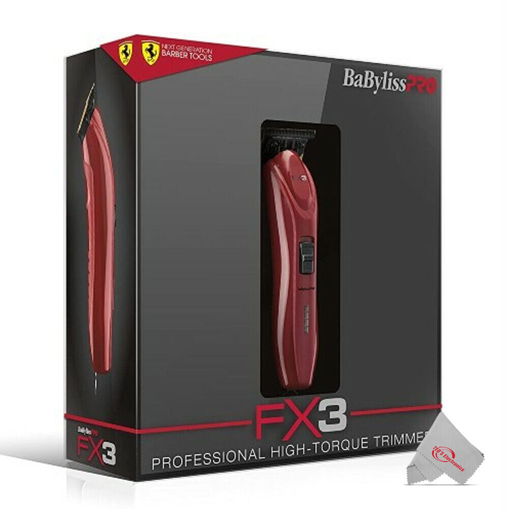 BabylissPro FX3 Professional High-Torque Cordless Trimmer – (Red)