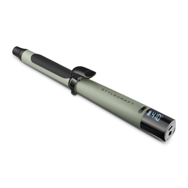 Style craft Sage 1” Cordless Spring Curling Iron & Wand with Removable Clamp