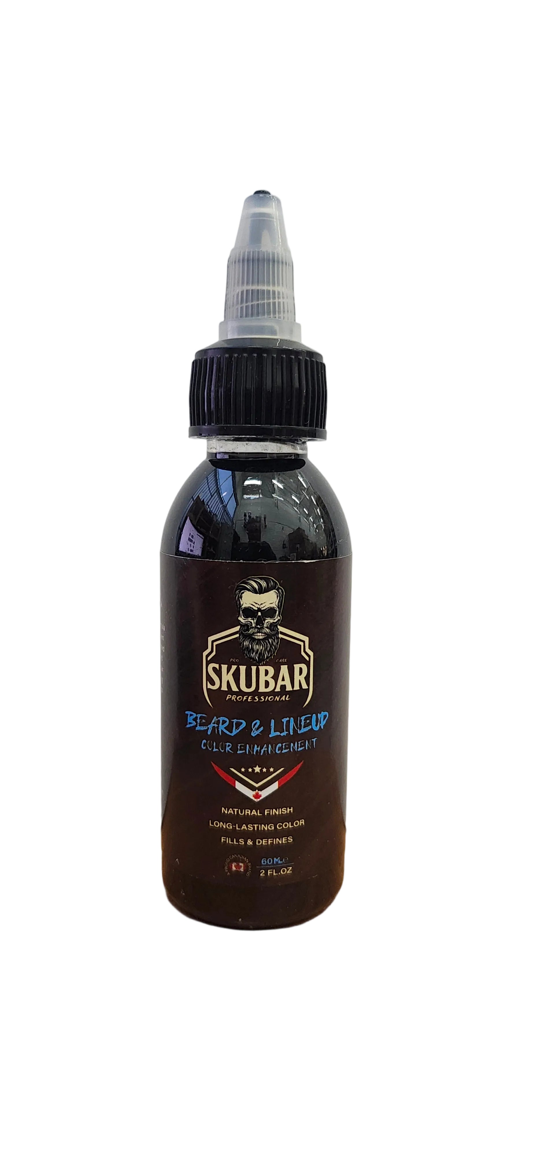 Skulkar barber after shave bottle on a white and wooden surface
