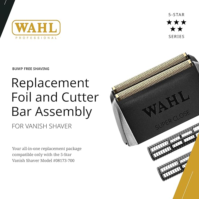 Wahl Vanish Shaver Foil Head Cutter Bar Replacement